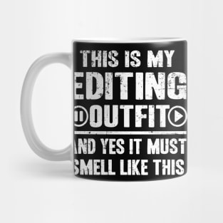 This Is My Editing Outfit Funny Video Editor Filmmaker Gift Mug